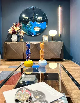 Lampada vetro e marmo