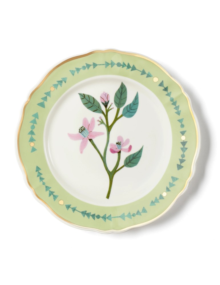 Piatto piano fiore verde