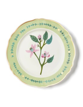 Piatto piano fiore verde