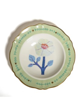 Piatto fondo fiore verde