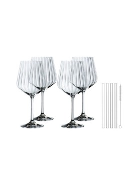Bicchiere Gin tonic con cannuccia - Set 4pz