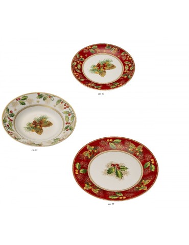 Set 18 posto tavola pigne - LAMART