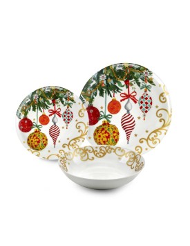 Set tavola 18 pz Xmas Gift - Fade