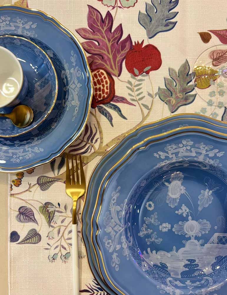 Ginori Posto Tavola Piatti Oriente Italiano Pervinca