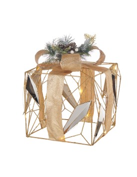 Pacco regalo grande con led “Riflessi dorati” - L'oca Nera