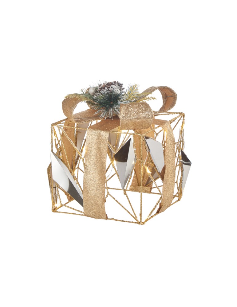 Pacco regalo piccolo con led “Riflessi dorati” - L'oca Nera
