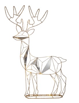 Renna grande con led “Riflessi dorati” - L’oca nera