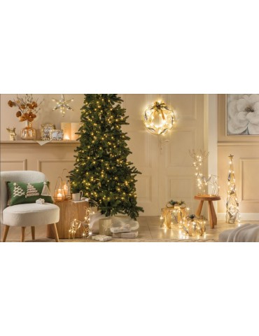 Renna grande con led “Riflessi dorati” - L’oca nera