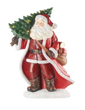 Babbo Natale con albero grande ” Santa is here” - L’ocanera