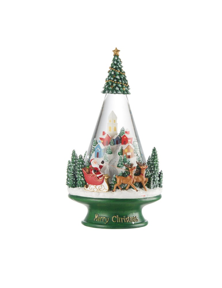 Boules de neige con carillon Paesaggio innevato “Musica Soave” - L'oca Nera