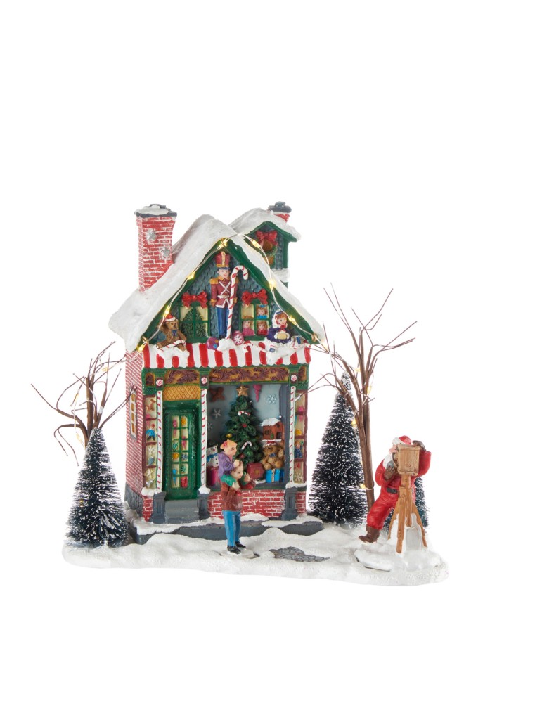 casa dei Balocchi con movimento e led “Doni per tutti” - L'oca Nera