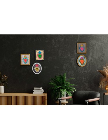 Quadro Ovale " Ton Coeur " Henriette