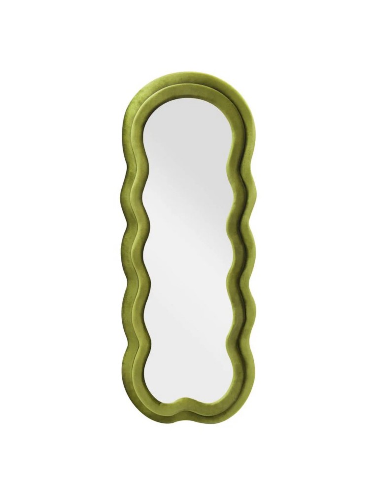 Miki - specchio da muro velluto verde