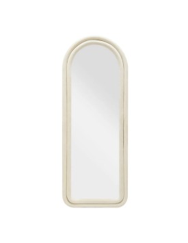 Cloe - Specchio da muro velluto Crema