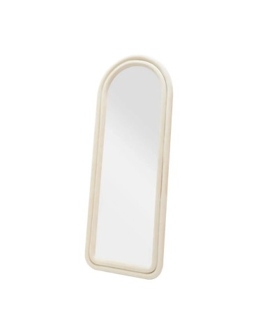 Cloe - Specchio da muro velluto Crema