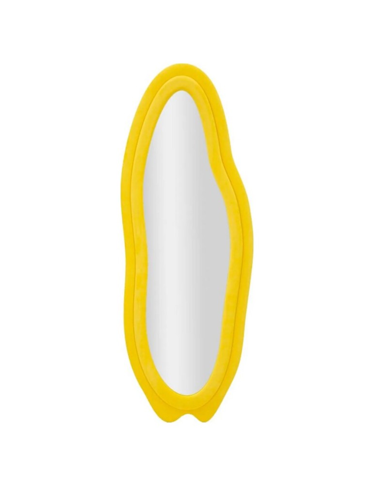 Chanel - Specchio da muro in velluto giallo