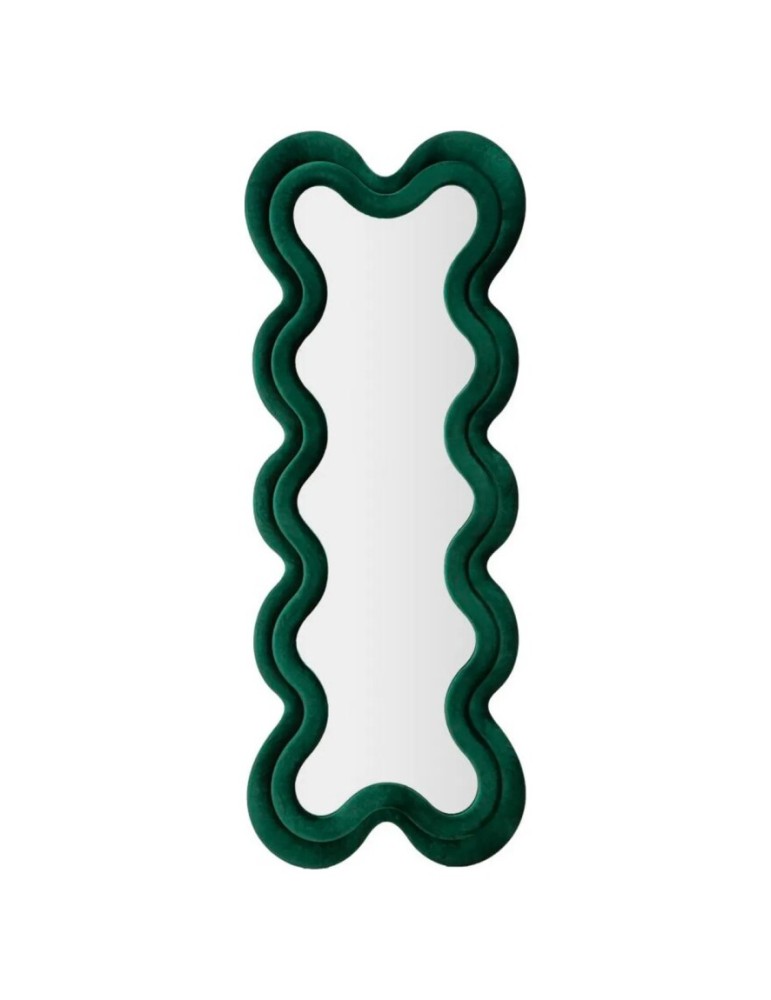 Monica - Specchio da muro in velluto verde Gucci
