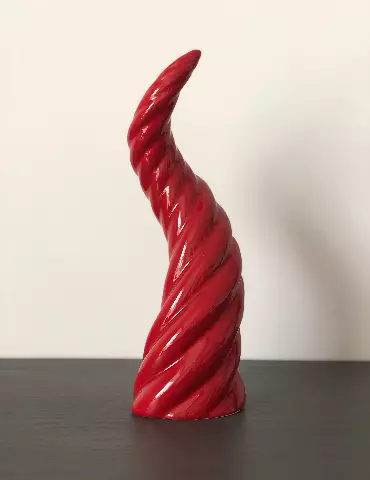 Corno intrecciato Rosso Lucido