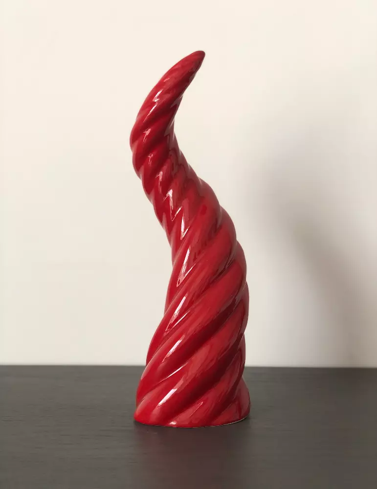 Corno intrecciato Rosso Lucido