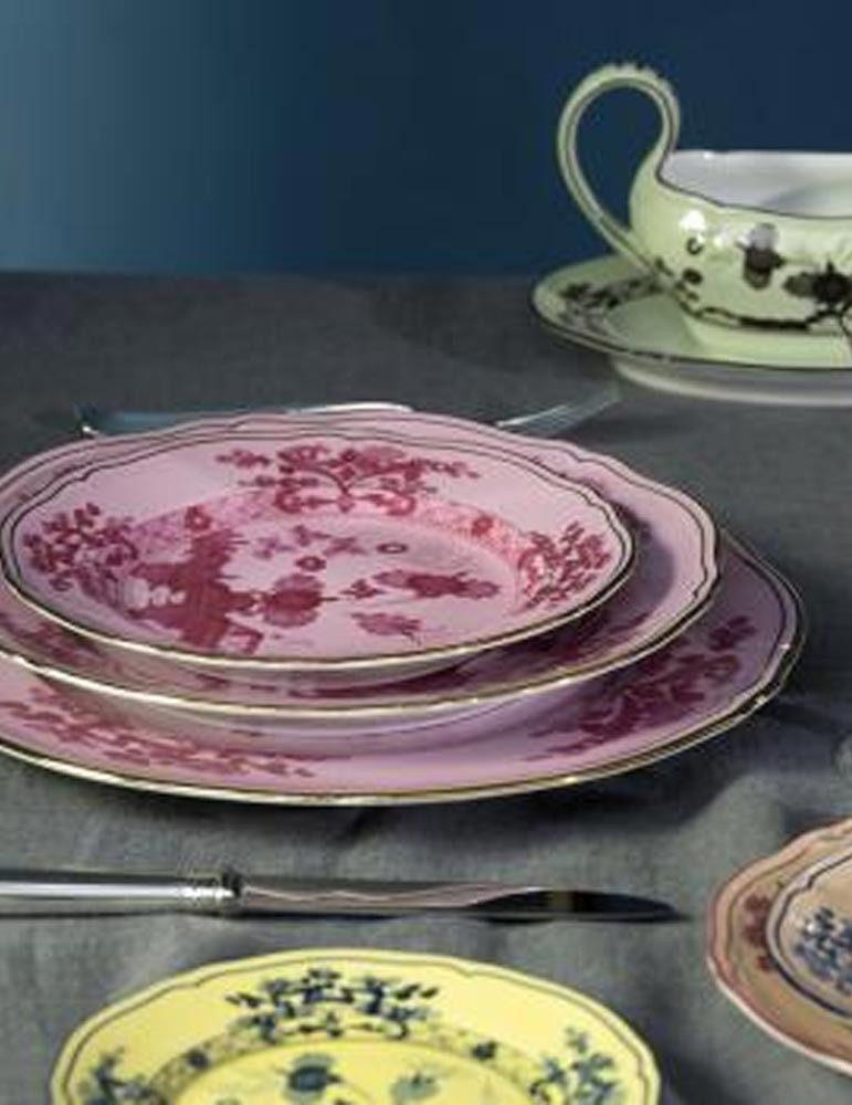 Ginori Posto Tavola Piatti Oriente Italiano Porpora