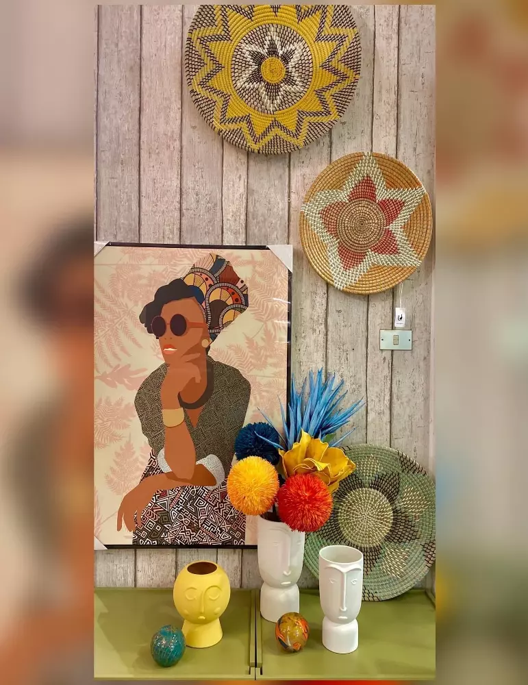 Decorazione murale azzurro